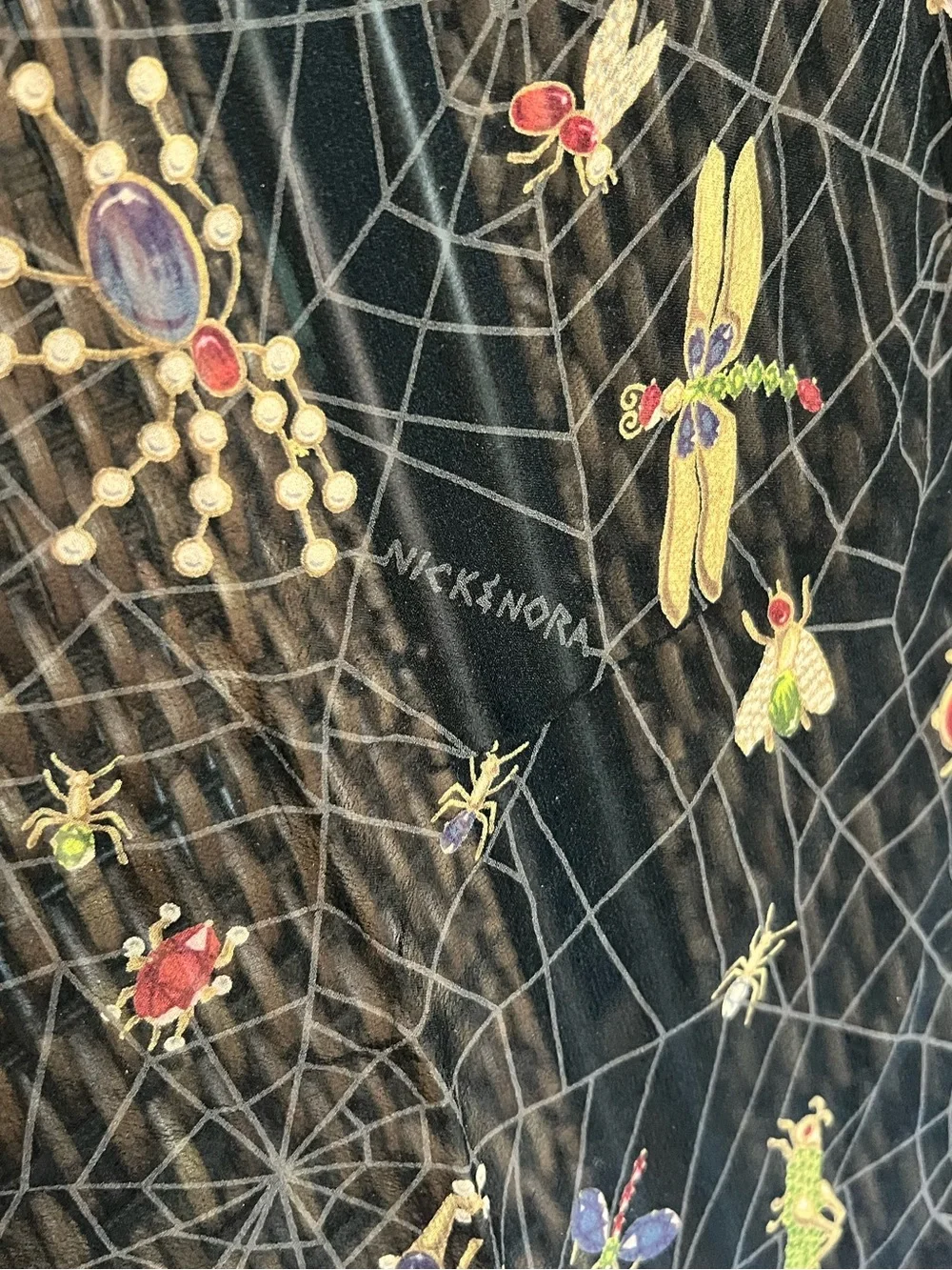 Silk Nick & Nora Insect Scarf